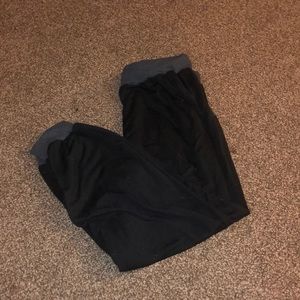Black joggers with grey trim